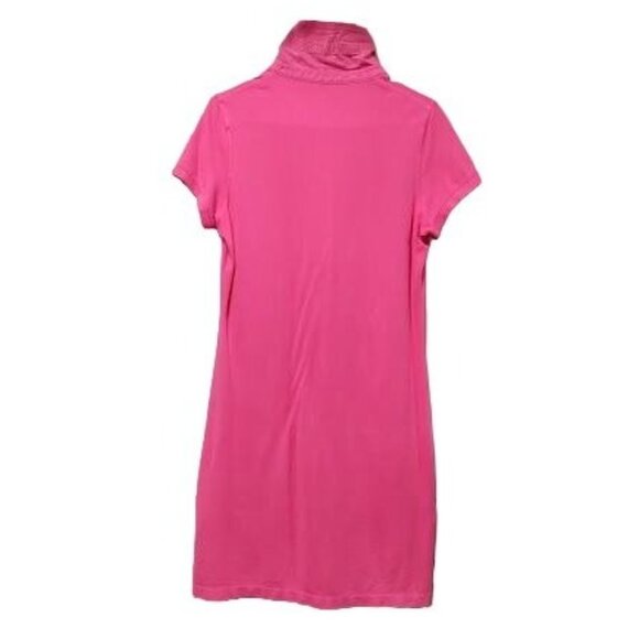 Vineyard Vines Embroidered Henley Polo Shirt Dress Cap Sleeve Pink Women's Small - Picture 8 of 13